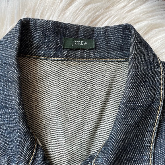 J.Crew Dark Wash Button Front Denim Jacket - Picture 3 of 7